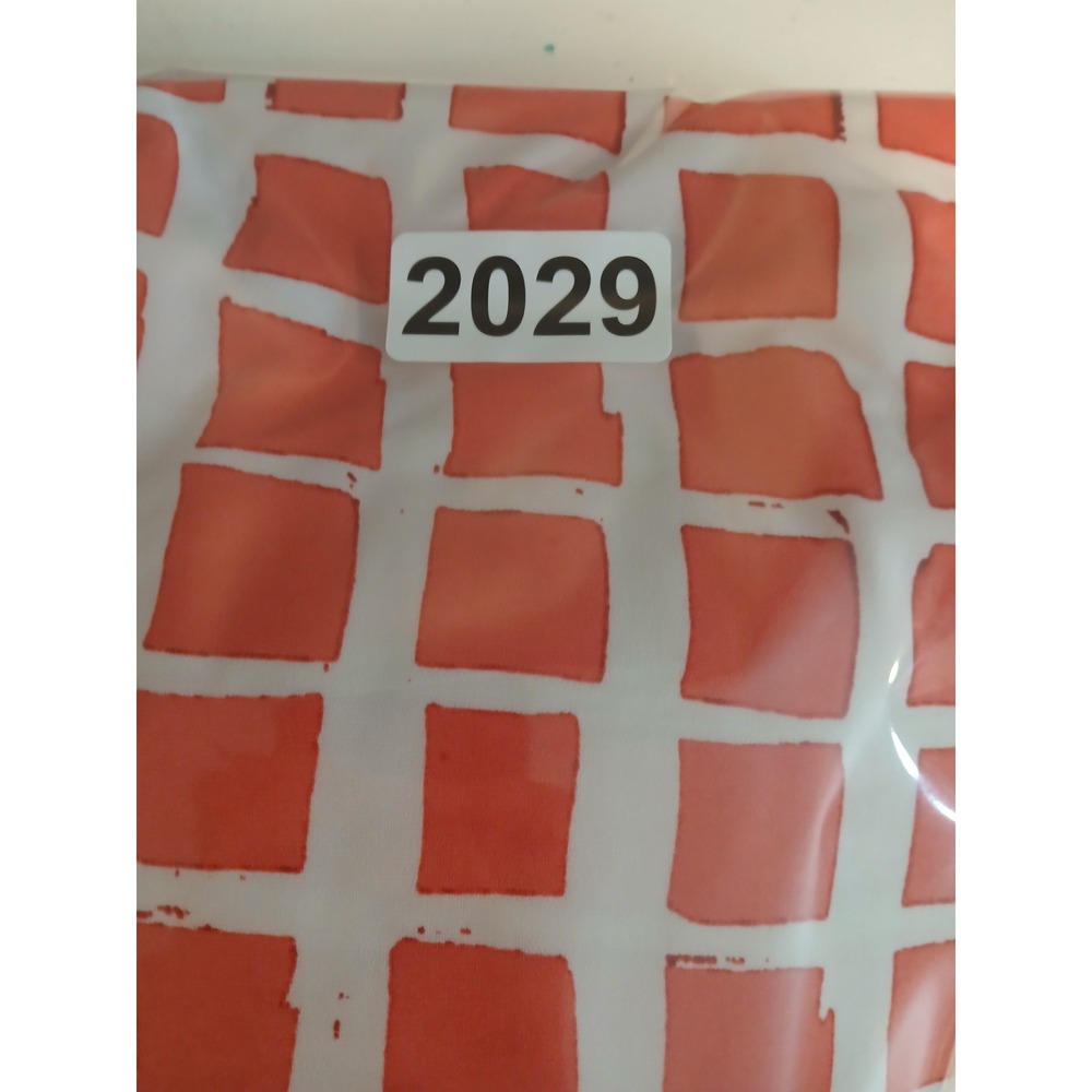 Liz Claiborne 3x Woman Dress Coral White Geometric Print 3/4 Sleeve Midi Stretch - Picture 12 of 12